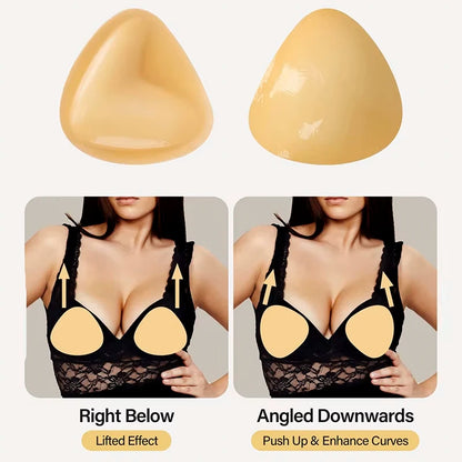 Double-Sided Sticky Bra Pads Women Summer Ultra Instant Push Up Bra Pads Reusable Padded Inserts Strapless Lift For Swimsuit