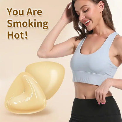 Double-Sided Sticky Bra Pads Women Summer Ultra Instant Push Up Bra Pads Reusable Padded Inserts Strapless Lift For Swimsuit