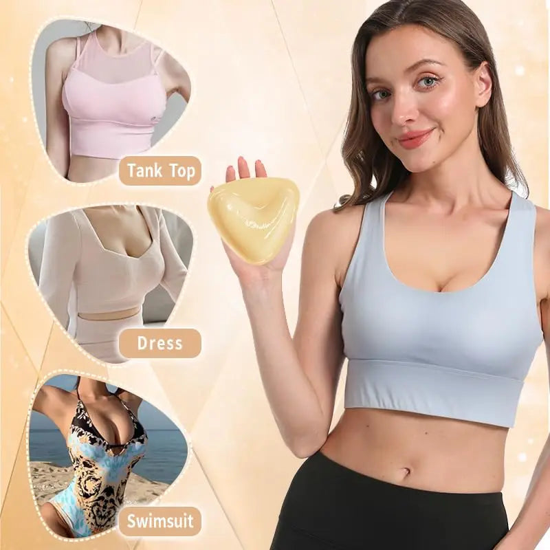 Double-Sided Sticky Bra Pads Women Summer Ultra Instant Push Up Bra Pads Reusable Padded Inserts Strapless Lift For Swimsuit